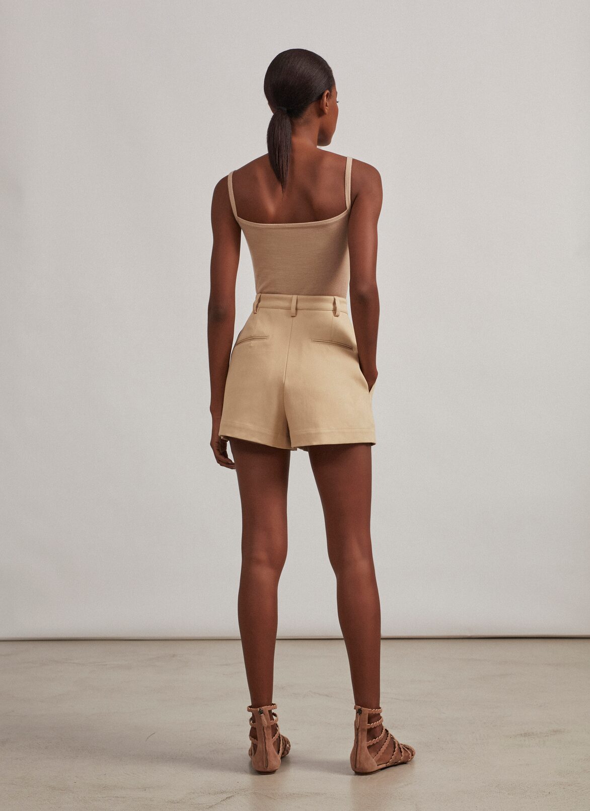 Sleeveless cashmere and silk bodysuit ALAÏA SANDY SLEEVELESS CASHMERE AND SILK BODYSUIT